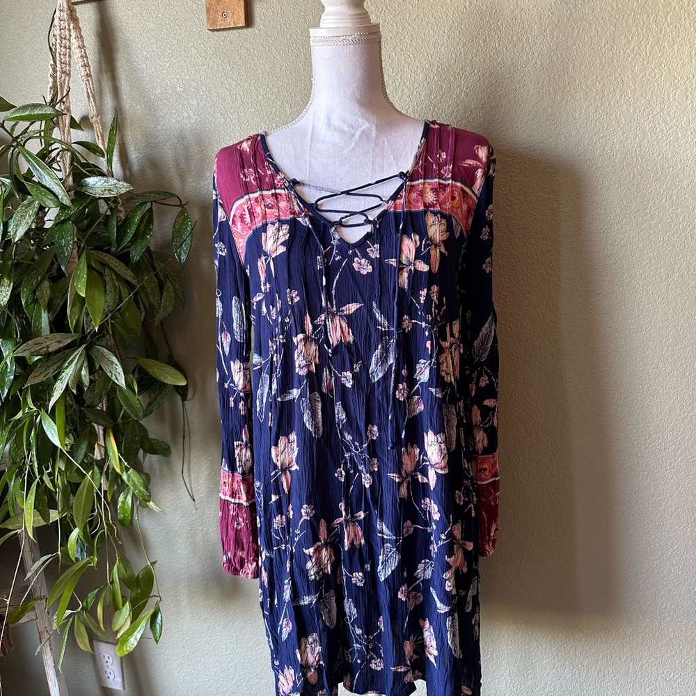 Billabong Floral Long Sleeve Dress